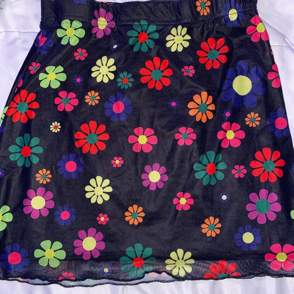 colorful flower skirt